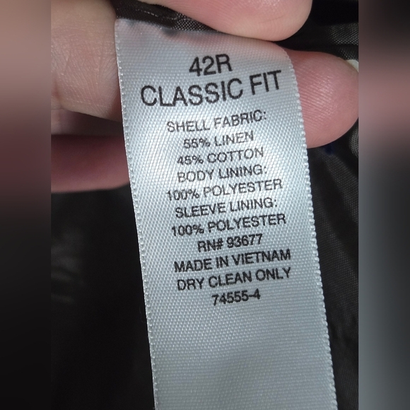 Men's Stafford Linen Blend Old Money Academia Blazer, 42R - Picture 5 of 5